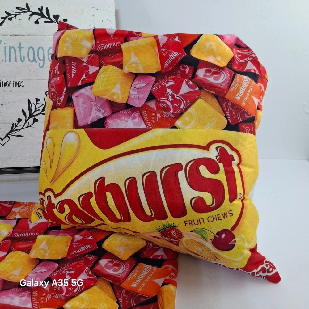 Starburst Fruit Chews Original Candy Wrapper Pillowcase 2 Piece Set